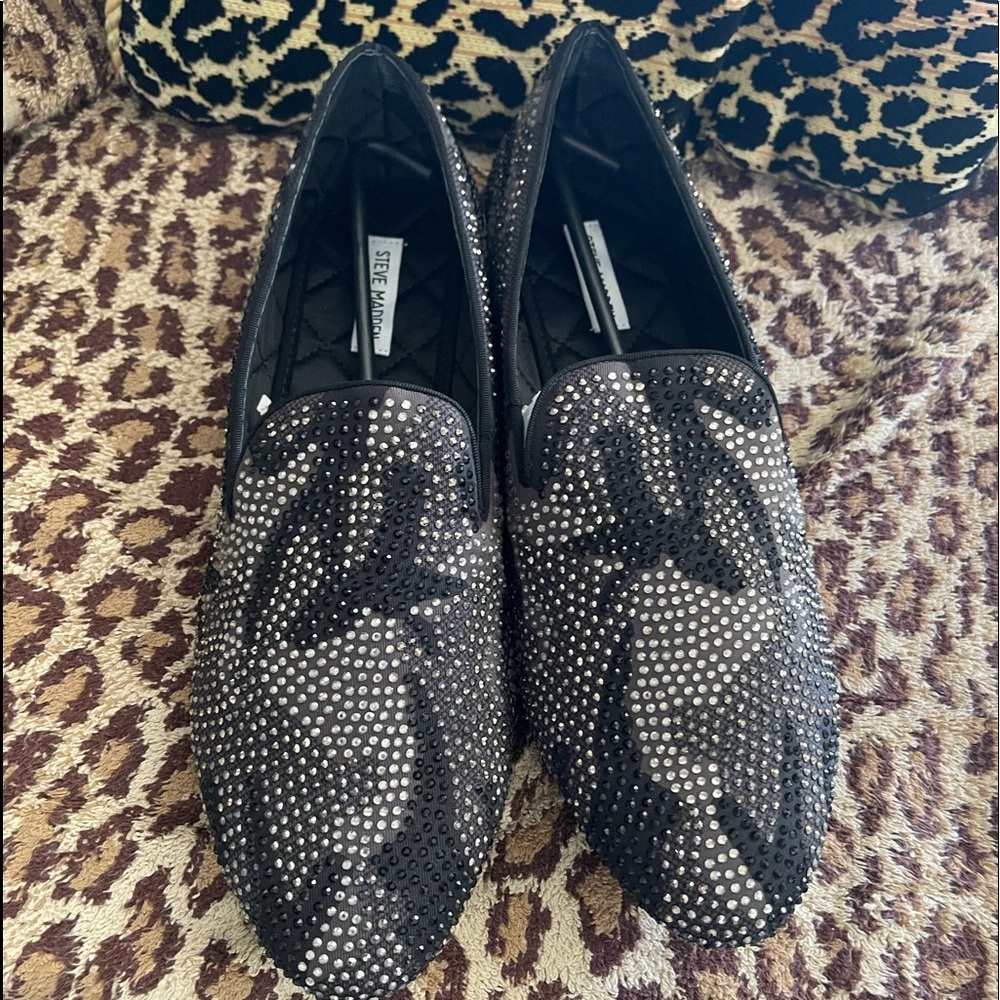Camo rhinestones slip Steve Madden